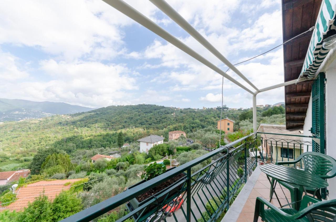 Ca' Do Pescou, Charming 2,Bedroom Apartment With Stunning Hill Views Overlooking The Greenery Rapallo Exterior photo